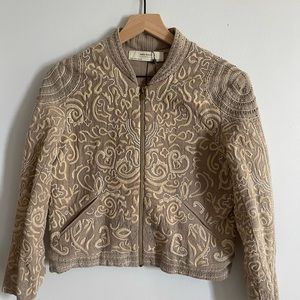 Zara embroidered cotton jacket